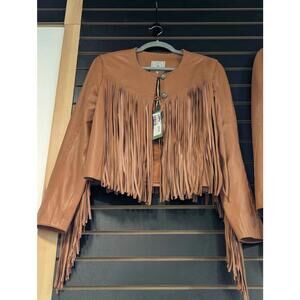 Double D Ranchwear Fringe Leather Jacket Large